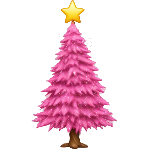 Pink Christmas tree  emoji