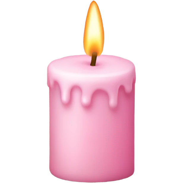 light pink candle emoji
