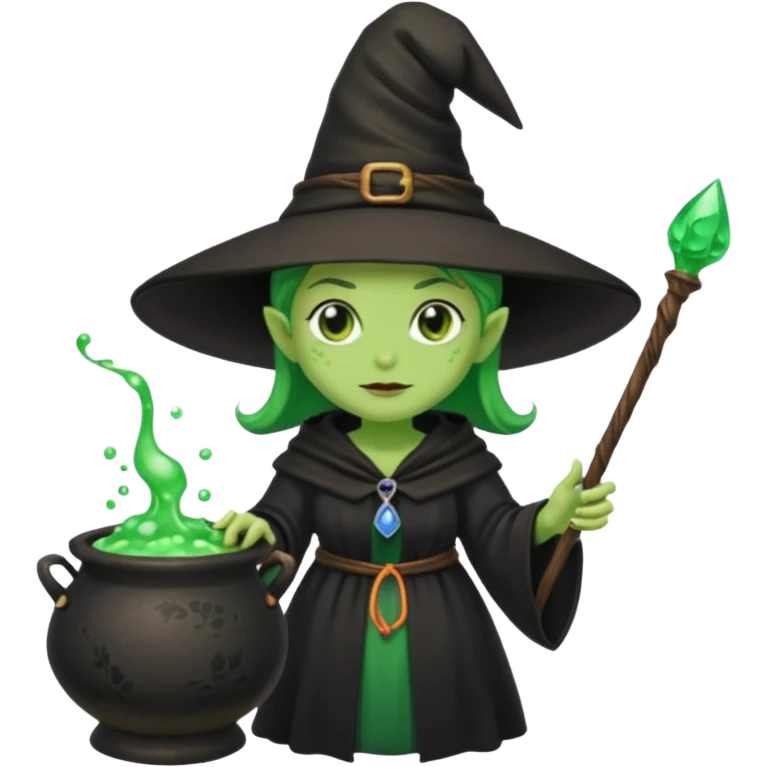 green witch cooking potion emoji
