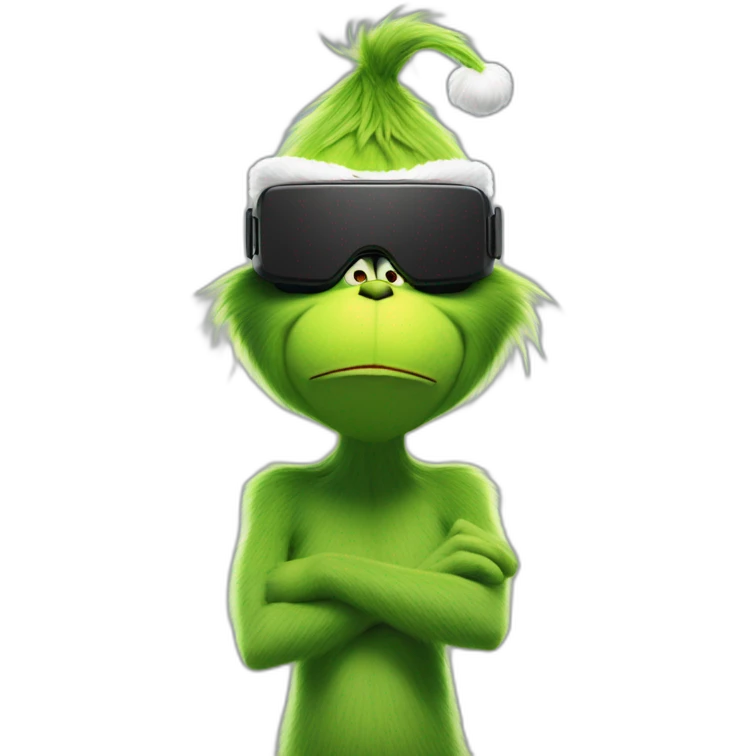 Grinch in vr headset Full-Body emoji