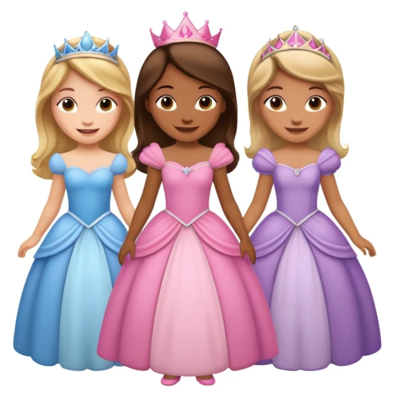 girls in a princess dress emoji
