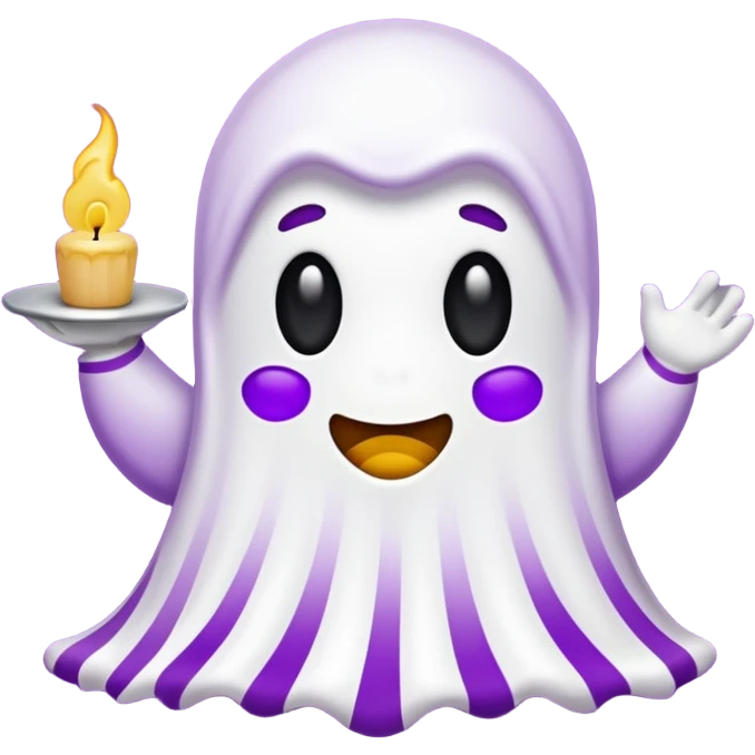 pirulito fantasma roxo e branco emoji