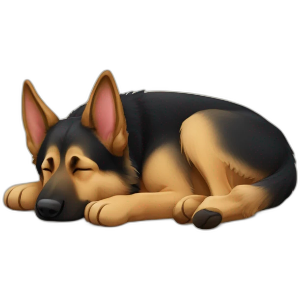 German shepherd sleeping emoji