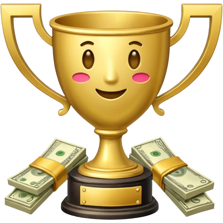 B trophy money themed emoji