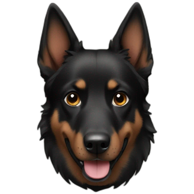 Black Shepard dog emoji