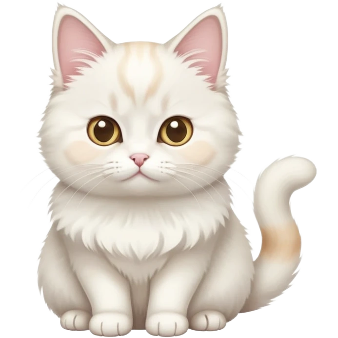 White munchkin cat  emoji