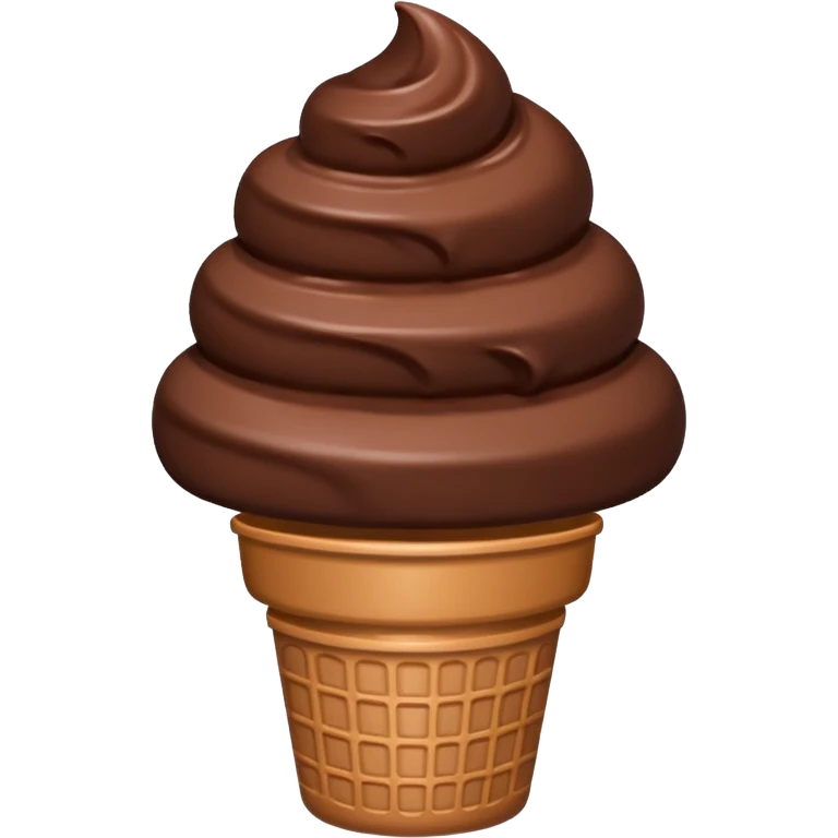 Chocolate ice cream ￼ emoji