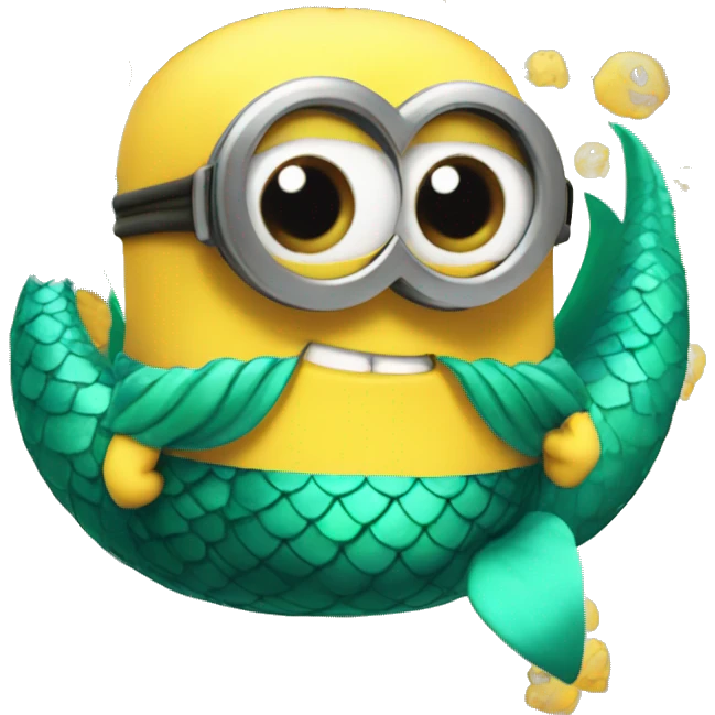 mega minion with mermaid tail emoji