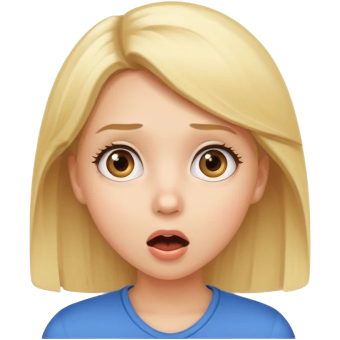 girl surprise face emoji