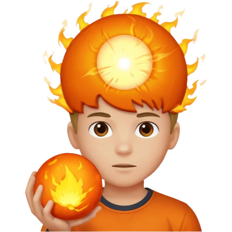 new kids style (dutch) groote vuurbal jonge emoji