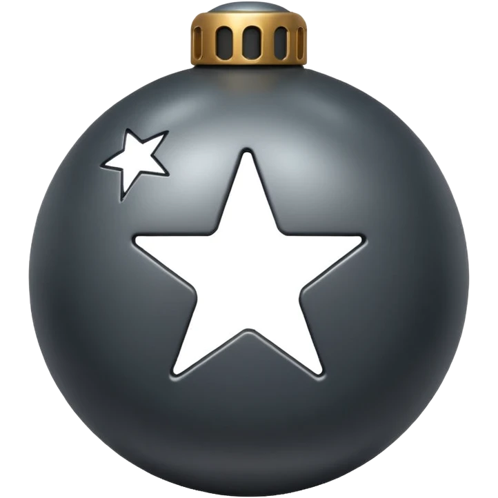 round bomb with a star symbol emoji