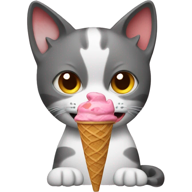 Cat eating ice cream  emoji