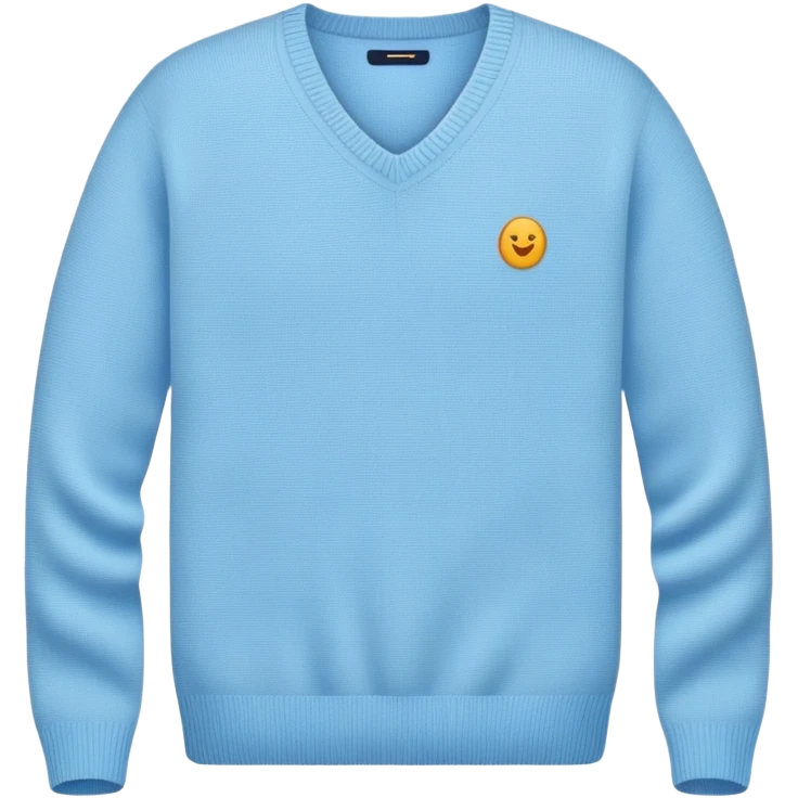 light blue V-neck sweater emoji