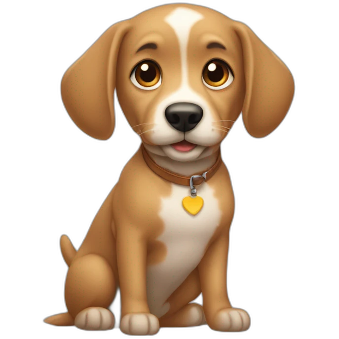 Chien sur un chat emoji
