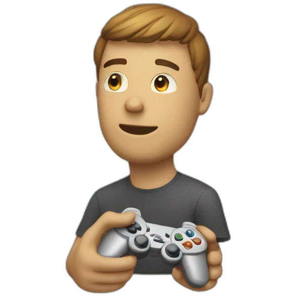 Talmo avec une manette de jeu emoji