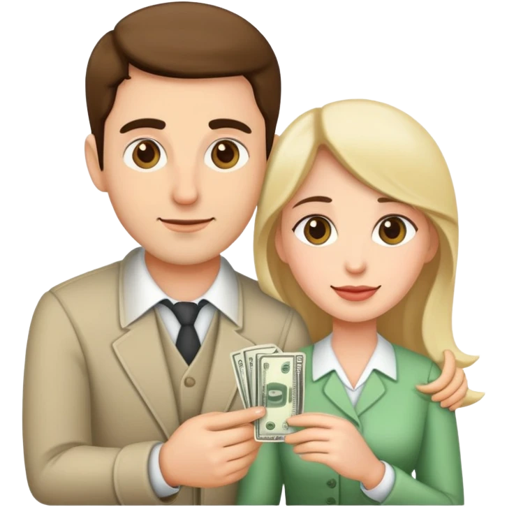 Husband giving wife money emoji