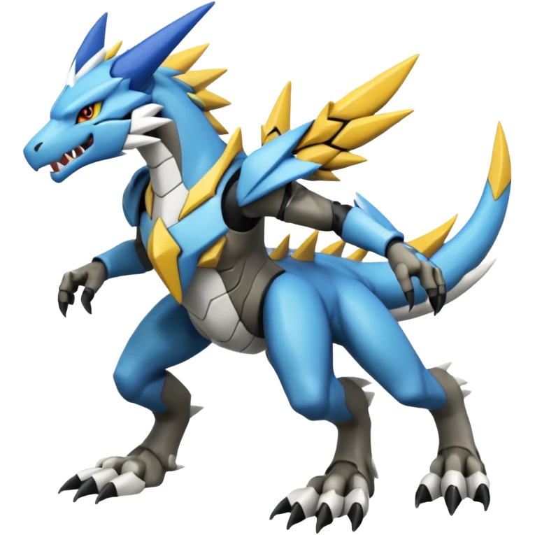 Wargreymon-Zeraora-Latios-Kyurem-Sergal-Fakémon-hybrid-fusion, full body emoji