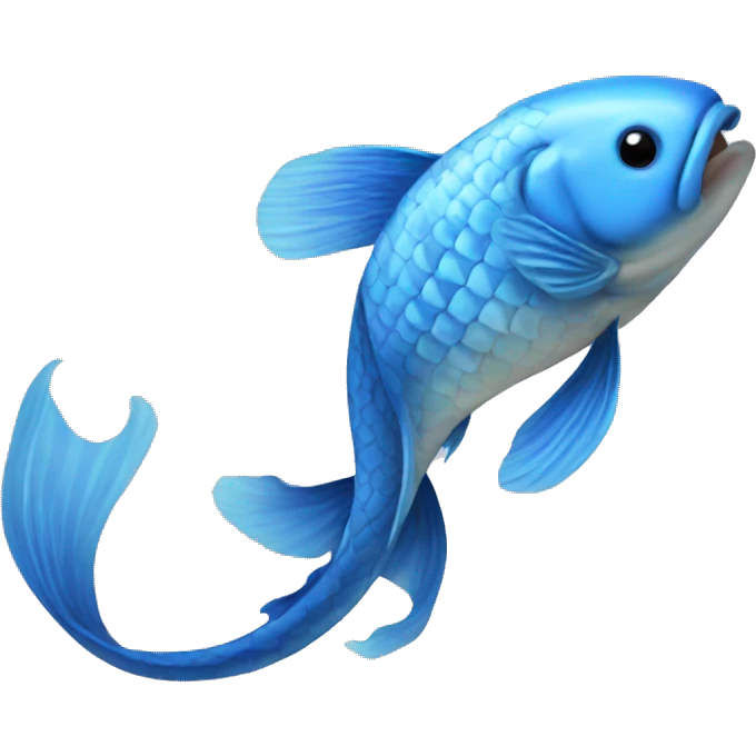 Blue koi fish emoji