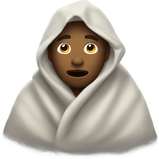 Man under the blanket emoji