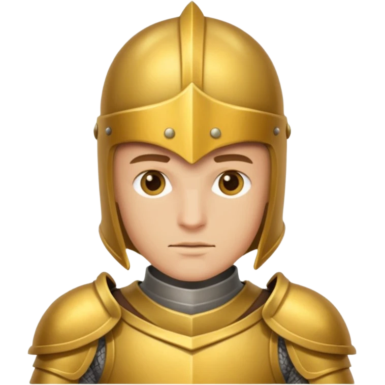 a knight in gold armor emoji