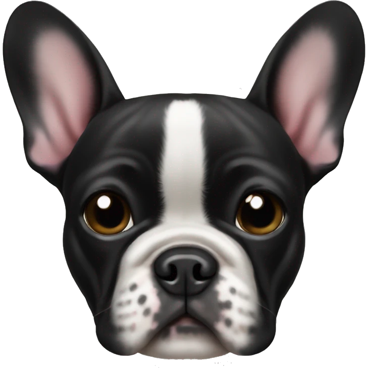 black french bulldog christmas emoji