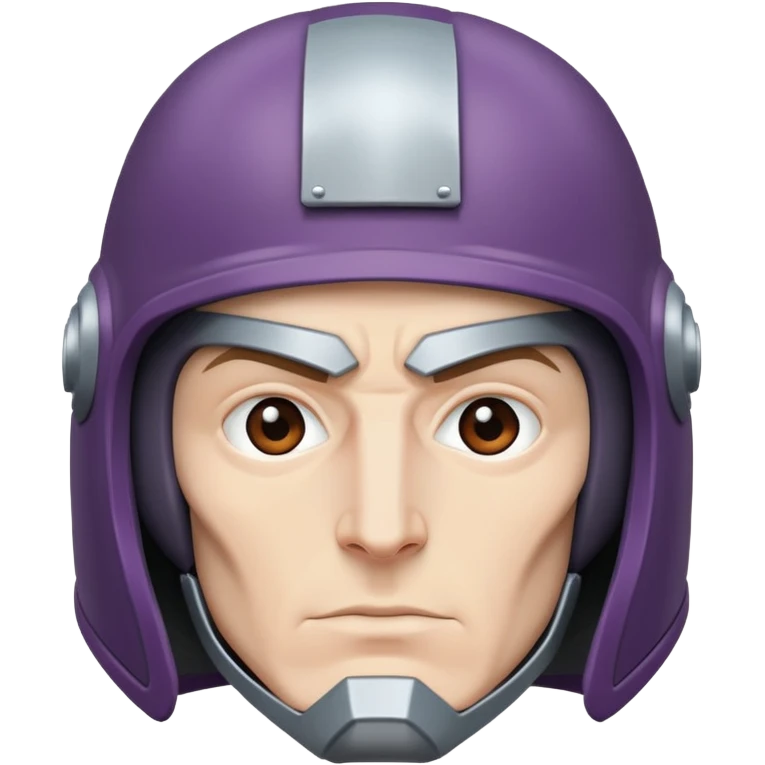 magneto face  with grey helmet emoji