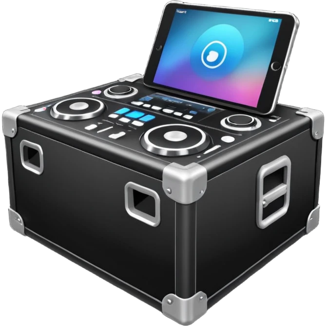 DJ sound box stage 2d angle  emoji