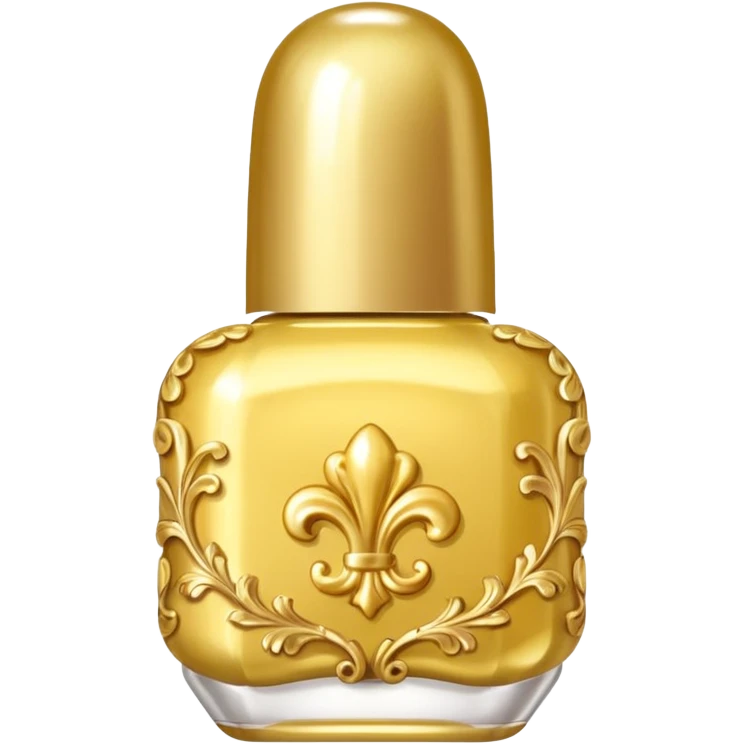 gold rococo wine inflatable puffy nail polish emoji