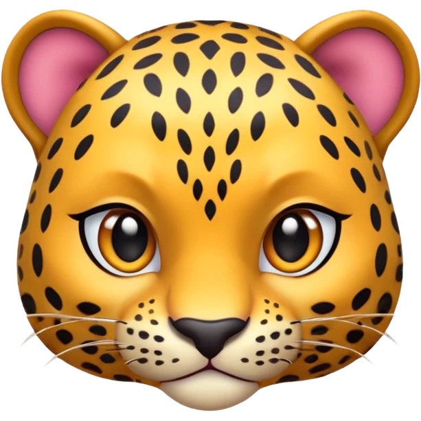 exotic leopard character, spotted fur, cute fierce face, 3D cartoon, mobile game icon style, clean background, no text, no watermark
 emoji