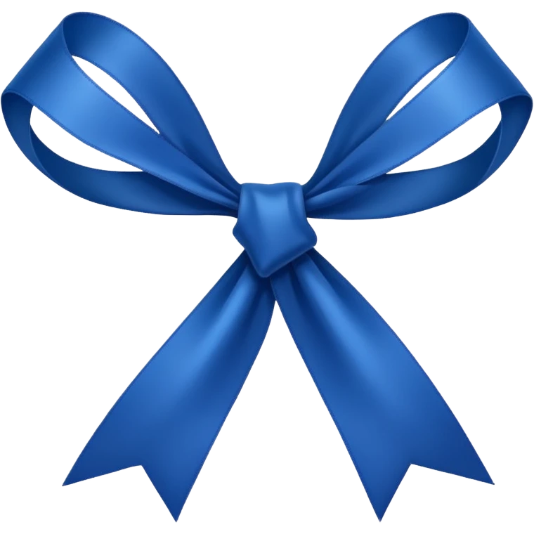 Laço de fita azul marinho  emoji