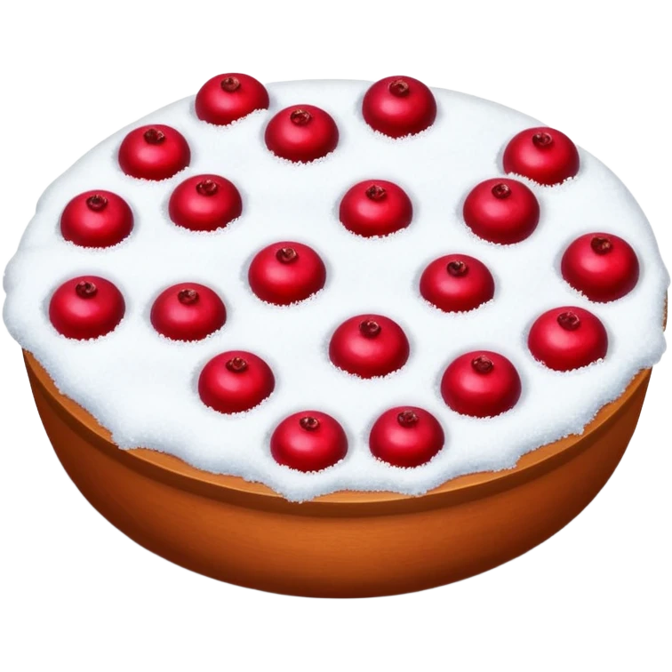 Cranberrys in the snow (powered sugar) emoji