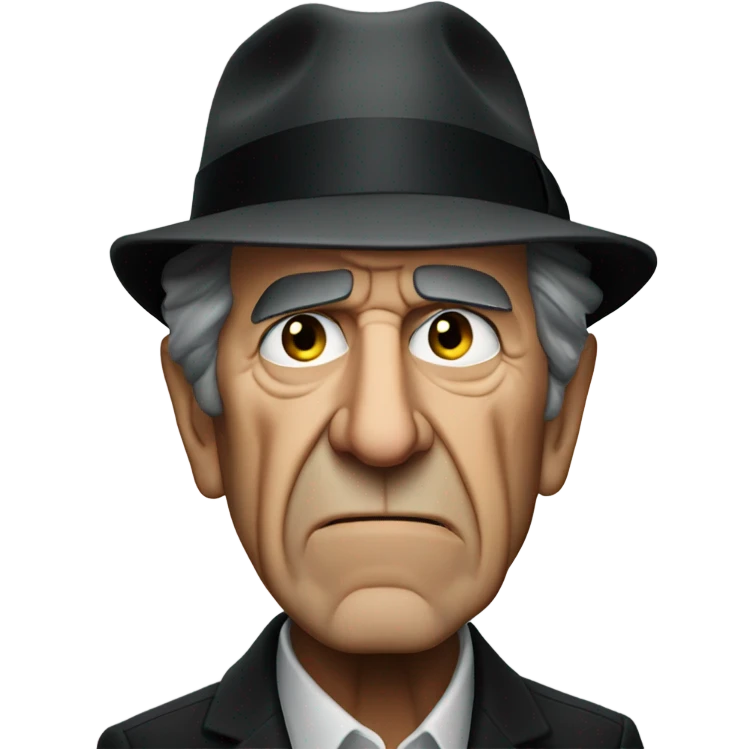 Leonard cohen very angry emoji