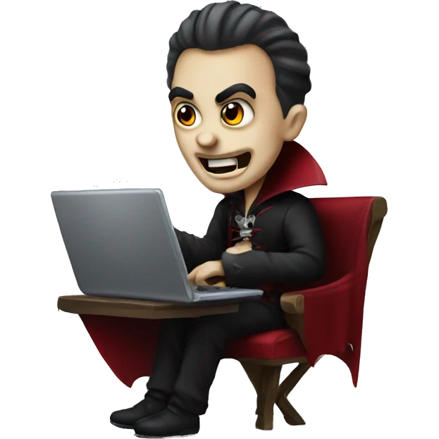 vampire with a laptop emoji