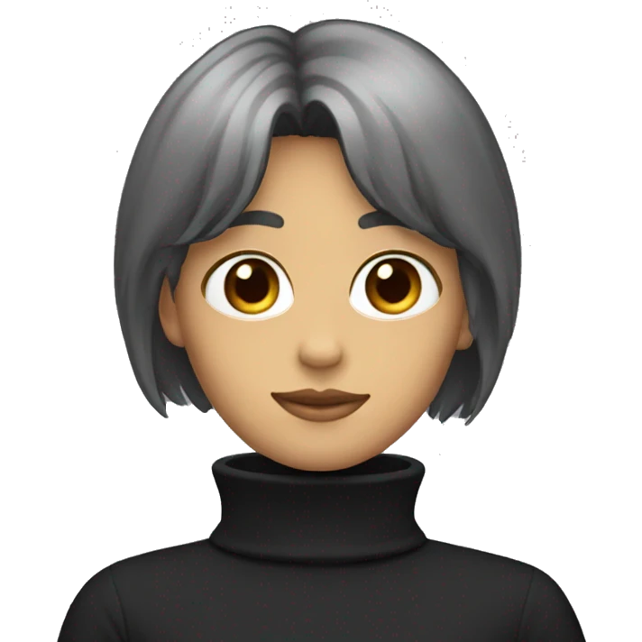 Black Turtleneck shirt no human emoji