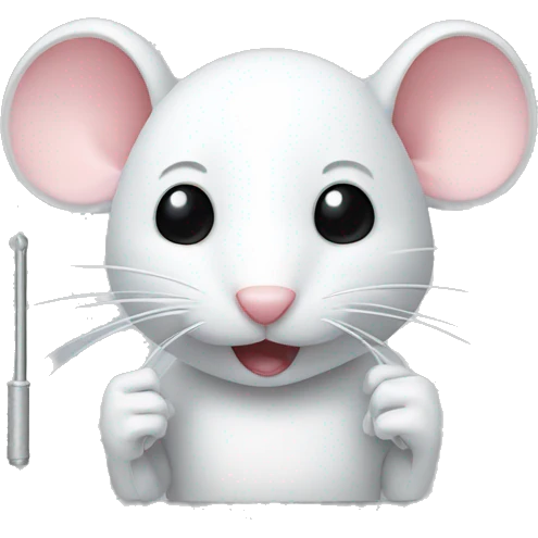 white mouse with Rota rod emoji
