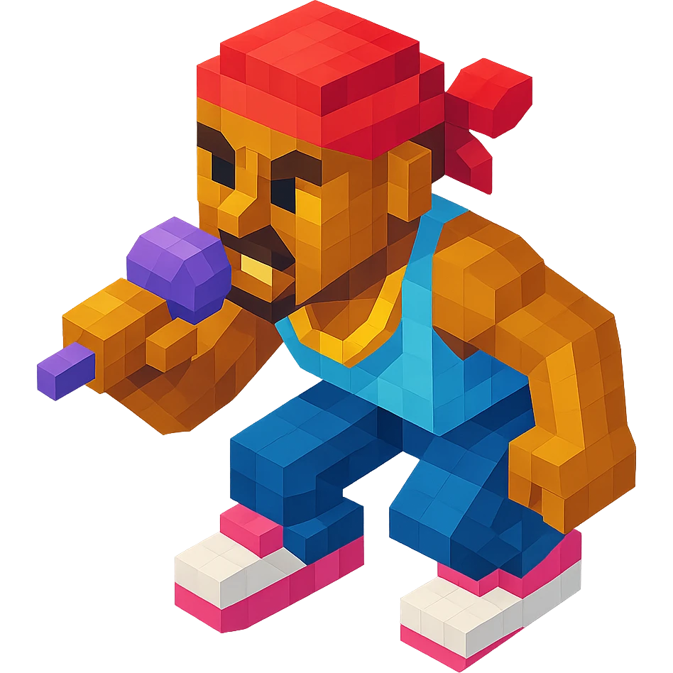 2Pac in a rap battle, leaning forward, gripping microphone, determined expression emoji