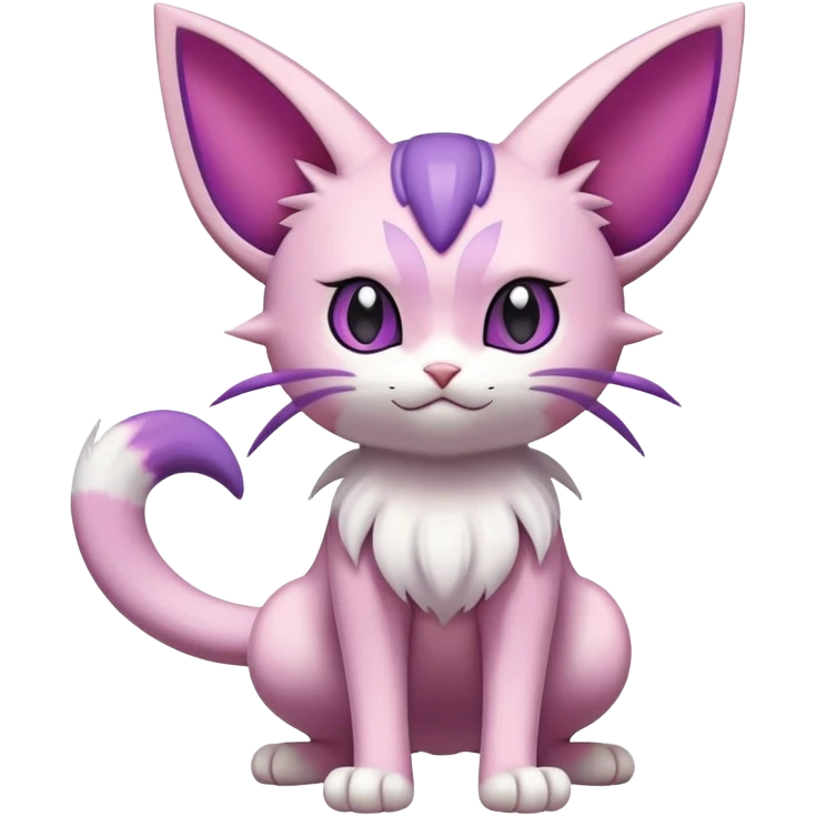 Meowth-Espeon-Skitty-Pokémon-Fakémon-hybrid-creature (full body) emoji