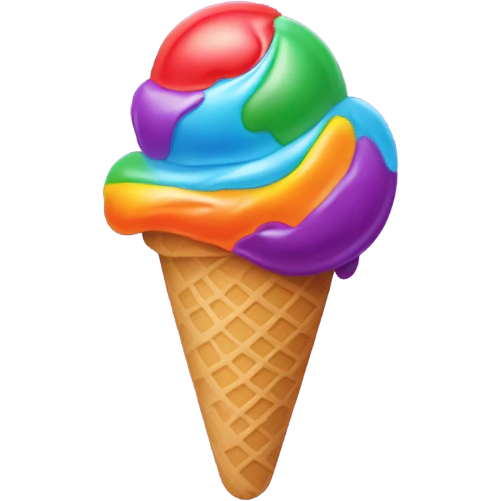 Rainbow ice cream  emoji