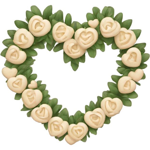 Beige heart wreath  emoji