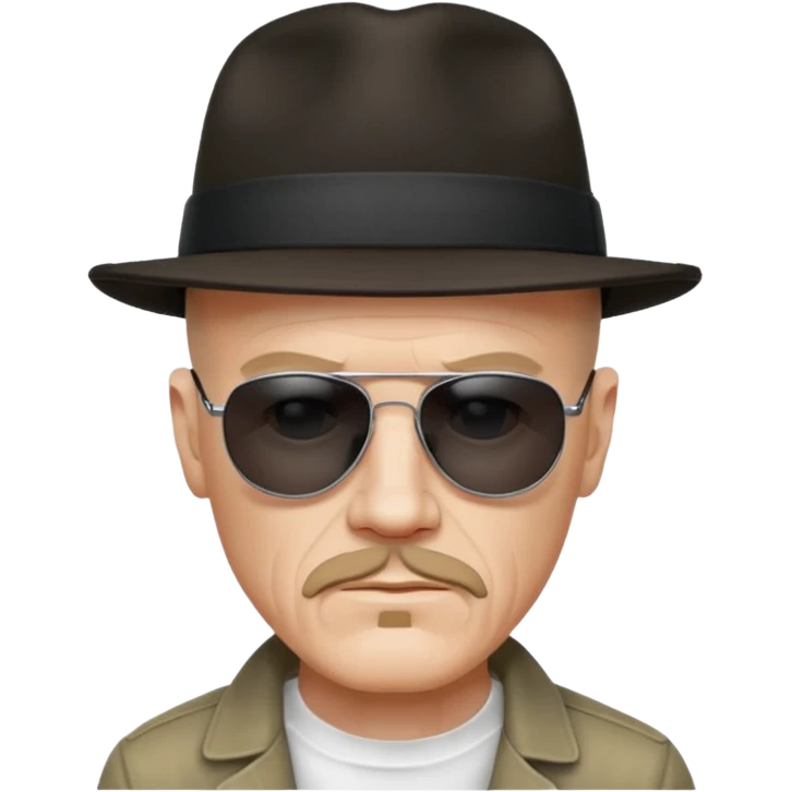 Hizenberg in hat and black sunglasses  emoji