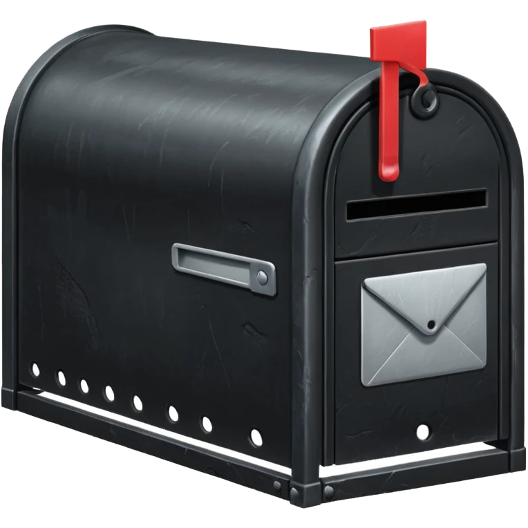 black unified mailbox on post emoji