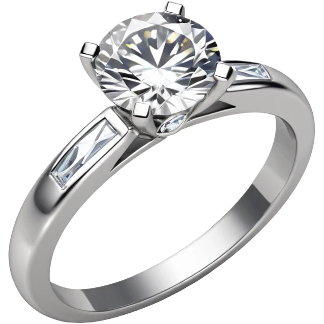 glitter white diamond married ring emoji