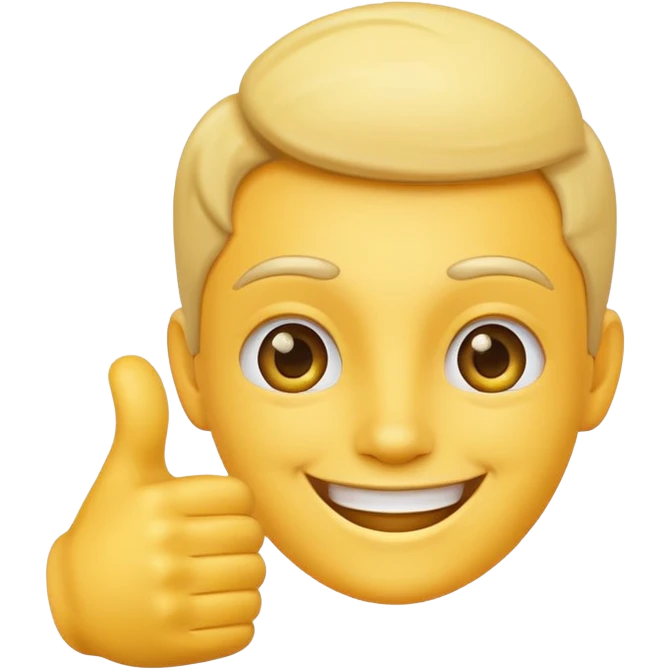 thumbs up, smiling face, bright emoji