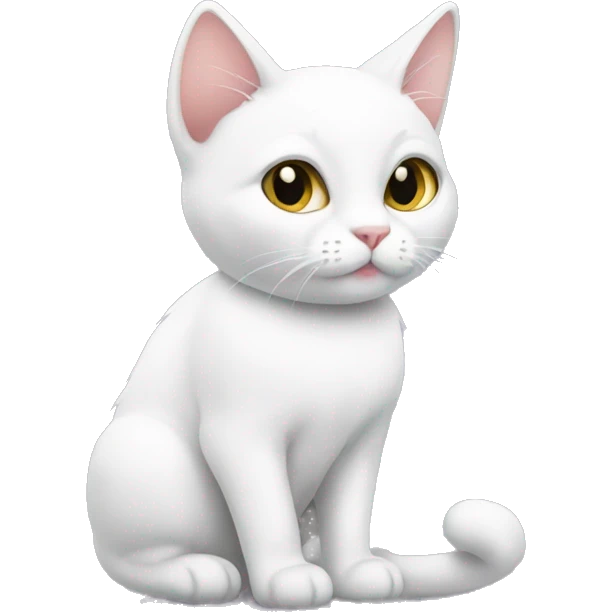 White cat coquette  emoji