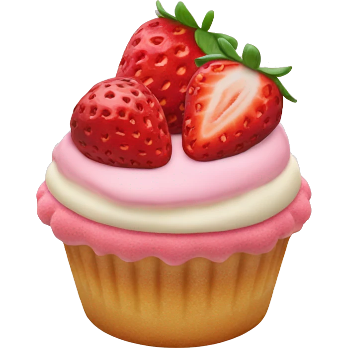 strawberry shortcake cheesecake cupcake emoji