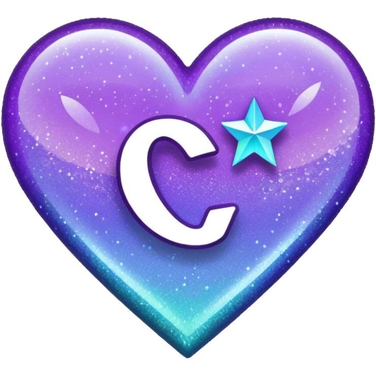 glitter purple and cian checkmark emoji