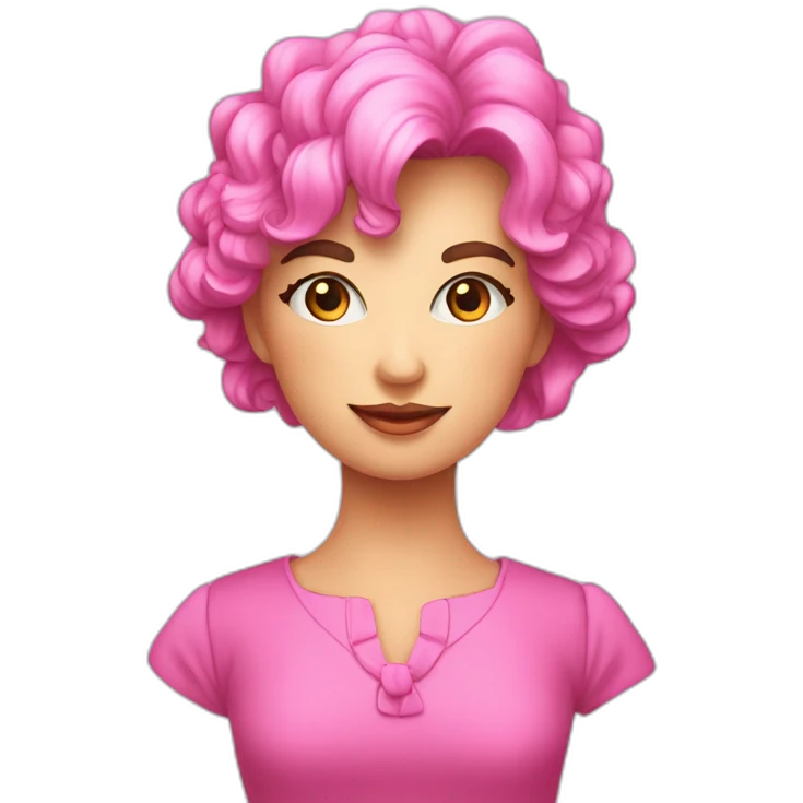 Un fiocco stilizzato di colore rosa emoji