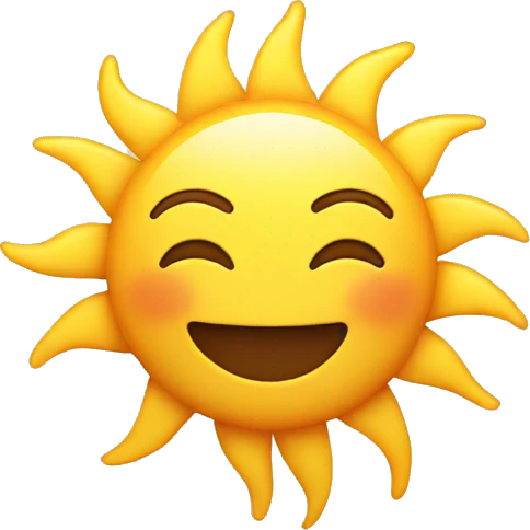 sun with welcoming arms emoji