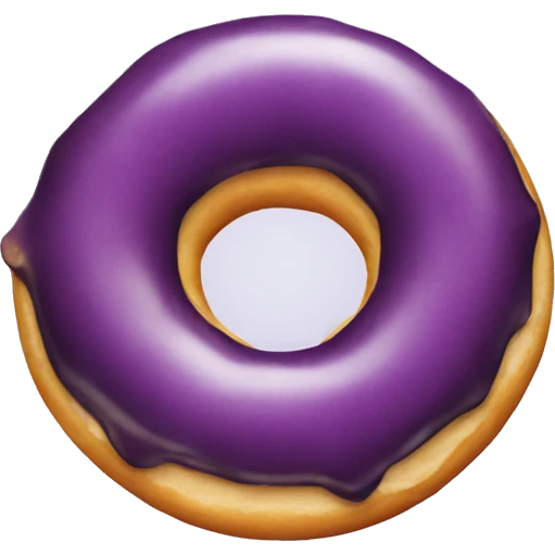 donut with eggplant through the middle of it emoji
