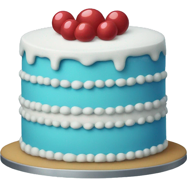 Blue cake emoji